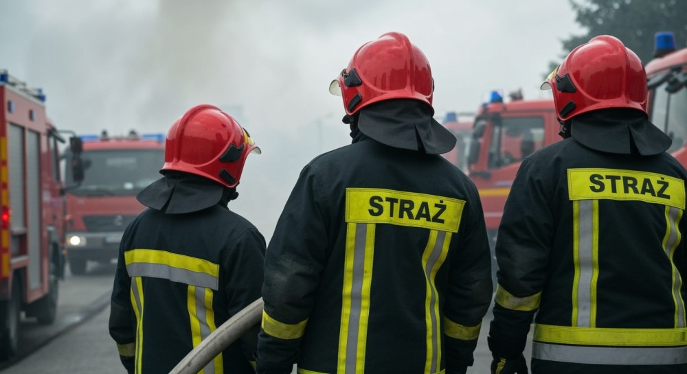 Pożar hali w Szczecinie: Chemikalia w ogniu, RCB ostrzega mieszkańców