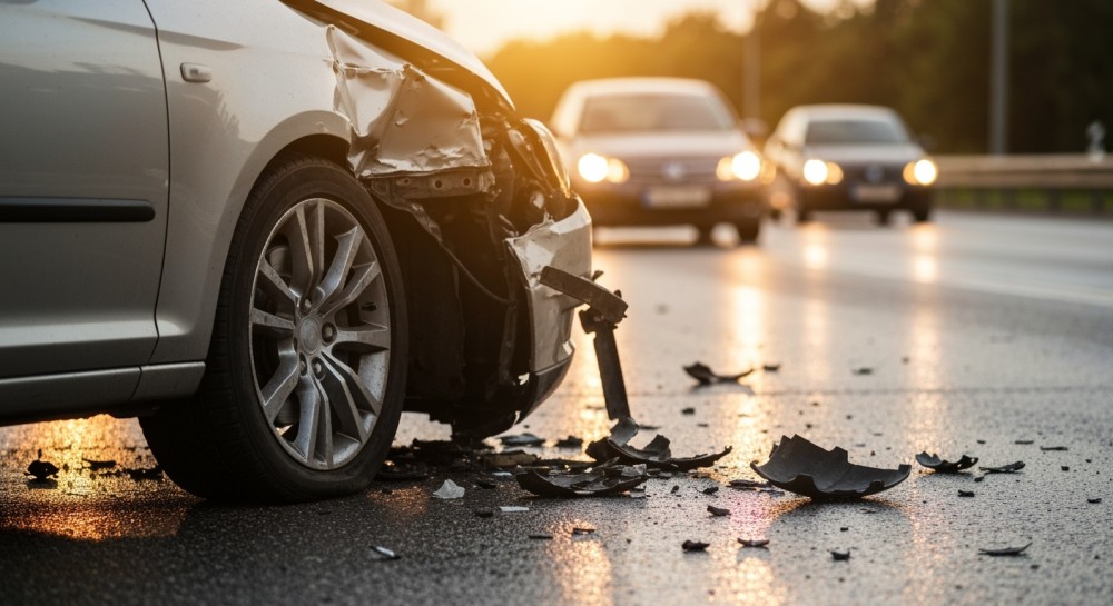 Wypadek na al. Wojska Polskiego: Motocykl zderzył się z samochodem, jedna osoba ranna