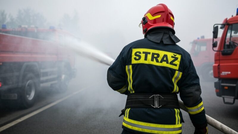 Szczecin: Strażacy błyskawicznie uratowali mieszkańców z płonącego budynku