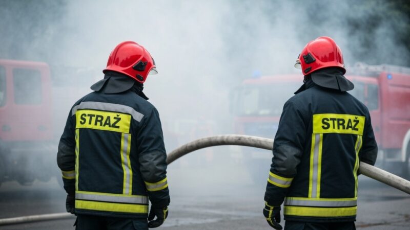 Groźny pożar butli acetylenowych w Szczecinie: 7-godzinna walka strażaków o bezpieczeństwo