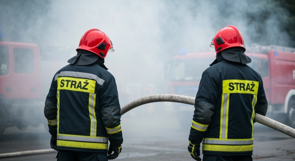Groźny pożar butli acetylenowych w Szczecinie: 7-godzinna walka strażaków o bezpieczeństwo